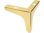 Ancoraggio Per Gambe Di Mobili In Cromo Oro, Altezza 10 Cm, Design Moderno Con Protezione Antigraffio, Ideale Per Arredi Minimalisti E Finiture Di Mobili Eleganti.