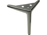 Elegante Supporto Per Gambe Di Mobili In Cromo Nero, Altezza 18 Cm, Per Arredi Eleganti E Moderni.