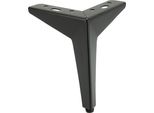 Gamba Per Mobili "Star"" - Nero Opaco 15 Cm Di Altezza - Stabilità Elegante Per Il Design Dei Mobili Moderni"