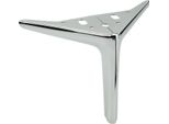 Elegante Gamba Per Mobili Cromata Argento Da 15 Cm, Piedini In Metallo Con Protezione Antigraffio Per Un Arredamento Moderno Ed Elegante.