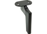 Gamba Per Mobili Loft Nero Opaco 12 Cm - Gamba In Metallo Minimalista Per Interni Eleganti, Ideale Per Divani, Cassettiere E Mobili Moderni.