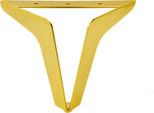 Gamba Per Mobili A Soppalco In Cromo Oro, Altezza 15 Cm, Struttura In Metallo Con Base Protettiva In Plastica, Design Unico Per Interni Eleganti.