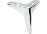 Gamba Per Mobili Star In Cromo Argento, Altezza 13 Cm - Design Elegante E Minimalista Con Struttura Robusta E Protezione Del Pavimento. Ideale Per Arredi Moderni.