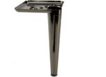 Eleganti Gambe Per Mobili In Stile Stiletto, Cromo Nero, Altezza 17 Cm, Metallo - Gambe Lucide E Di Alta Qualità Per Mobili Da Salotto In Stile.