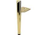 Gamba Per Mobili Di Design In Cromo Oro, 15 Cm, Gambe In Metallo Eleganti E Minimaliste Con Protezione Antigraffio Per Un Design D'interni Elegante.