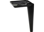 Gamba Per Mobili Stiletto Nero Opaco 15 Cm, Eleganti Gambe In Metallo Per Mobili Imbottiti, Ideali Per Divani, Poltrone, Mobili Tv E Cassettiere, Con Base Antiscivolo.
