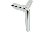 Gamba Per Mobili In Metallo Stile Loft, Altezza 15 Cm, Cromata, Design Elegante Per Interni Industriali, Con Base Antigraffio.
