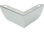 Gamba Per Mobili Ad Angolo In Metallo Cromato, Altezza 5,5 Cm, Lucida, Ideale Per Mobili Minimalisti E Interni Eleganti.