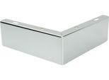 Piedino Angolare In Metallo Cromato, Altezza 5,5 Cm, Design Elegante E Raffinato Per Mobili, Con Base In Plastica Antigraffio.