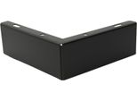 Gamba Per Mobili Angolari In Metallo, Nero Opaco, Altezza 5,5 Cm - Design Minimalista Per Uno Stile Abitativo Elegante, Comprese Le Guide Di Protezione Per Il Pavimento.