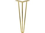 Gambe Per Mobili Golden Hairpin Da 41 Cm, Design A 3 Barre, Finitura Cromata Lucida, Ideali Per Progetti Di Arredamento Moderno, Supporto Stabile Ed Elegante.