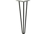 Gambe Nere Per Mobili A Forcina, Altezza 41 Cm, 3 Aste, Nero Opaco, Stabili E Moderne, Perfette Per Vari Progetti Di Arredamento.