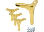 Set Di Gambe Per Mobili "Anchor"" - Colore Oro, Altezza 15 Cm, Stabilità Elegante Per Mobili Eleganti"