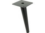 Gambe Per Mobili In Metallo Nero 18 Cm - Gambe Eleganti E Angolate Per Mobili In Stile, Ideali Per Tavoli E Mobili Tv.