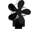 Ventilatore Per Stufa A Legna Alimentato A Calore Non Elettrico A 5 Lame Con Termometro Magnetico Accessori Per Caminetto