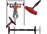 FIT4MED | Barra Per Trazioni - Rosso - 63-100 Cm - Carico Massimo 180 Kg - Impugnature Antiscivolo