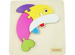 Puzzle Di Delfini In Legno Colorato Hp 7532
