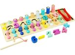 Gioco Educativo Multifunzionale 4 In 1 Gioco Di Pesca Numero Puzzle