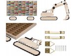 Scaffale Grande Per Auto Hot Wheels Springs 80 Spazi Per Auto Escavatore