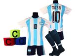 Set Calcio Messi Argentina - Taglia 146 + Fascia