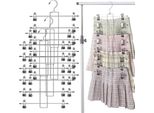 Appendino Per Pantaloni In Confezione Da 3, Appendino Per Gonna In Metallo, Appendino Per Gonna Con 12 Clip, Salvaspazio, Antiscivolo, Appendino In Metallo Per Pantaloni, Gonne, Jeans, Vestiti, Asciugamano