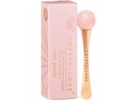 Massaggiatore Occhi 3D Crystallove E Applicatore Di Crema Al Quarzo Rosa