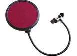 Keepdrum EMH019RD Protezione Anti-Pop Per Microfono Rossa