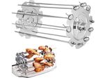 Spiedo Per Grigliare Cestello Per Grigliare In Acciaio Inox Gabbia Per Spiedo In Acciaio Inox Girarrosto Universale Per Grigliare, 20 Cm, Per Attività All'aperto