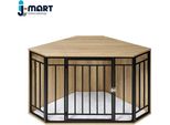 Box Per Cani - Grande - Box Per Cani - Casetta Per Cani In Legno - Cuscino In Pile Incluso - 111 X 60 X 67 Cm (Lxlxa)