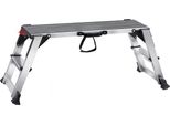 Piattaforma Da Lavoro In Alluminio Banco Da Lavoro Pieghevole 100X30X48,7 Cm Piattaforma Da Lavoro Con Portata Di 200 Kg Banco A Gradini Con Fermi Di Sicurezza Scala A Gradini Per Casa Ufficio Officina E Garage Argento