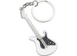 Chitarra Elettrica Keepdrum Con Portachiavi In Bianco