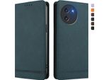Custodia Per Doogee Note 59 / Note 59 Pro, Custodia Retro In Finto Cuoio Con Supporto E Slot Per Carte Verde