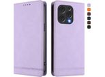 Custodia Per Doogee N55 Plus, Custodia Retro In Finto Cuoio Con Supporto E Slot Per Carte Di Credito Viola
