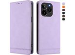 Custodia Per Blu G54, Custodia Retro In Finto Cuoio Flip Con Supporto E Slot Per Carte Purple