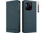 Custodia Per Xiaomi Redmi 10A/Redmi 9C, Custodia Retro In Finto Cuoio Con Supporto E Slot Per Carte Verde