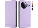 Custodia Per Xiaomi Poco F7 Pro/F7 Ultra, Retro Custodia Flip In Finto Cuoio Con Supporto E Slot Per Carte Purple