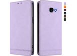 Custodia Per Samsung Galaxy A5 2017, Retro Custodia Flip In Finto Cuoio Con Supporto E Slot Per Carte Purple