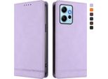 Custodia Per Xiaomi Redmi Note 12 4G, Retro Custodia In Finto Cuoio Flip Con Supporto E Slot Per Carte Purple