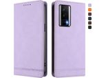 Custodia Per Xiaomi Poco F5 Pro/Redmi K60/K60 Pro, Custodia Retro In Finto Cuoio Flip Con Supporto E Slot Per Carte Viola