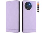 Custodia Per Doogee Note 59 / Note 59 Pro, Custodia Retro In Finto Cuoio Flip Con Supporto E Slot Per Carte Viola