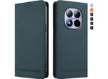 Custodia Per Xiaomi Redmi Note 15 Pro, Custodia Retro In Finto Cuoio Con Supporto E Slot Per Schede Verde