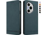 Custodia Per Honor 400 Pro, Flip Case In Finto Cuoio Retrò Con Supporto E Slot Per Carte Verde