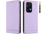 Custodia Per Honor 200 Lite, Custodia Retro In Finto Cuoio Con Supporto E Slot Per Carte Di Credito Viola