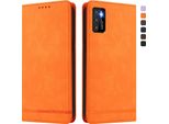 Custodia Per Cubot P50, Flip Case In Finto Cuoio Retrò Con Supporto E Slot Per Carte Di Credito Arancione