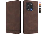 Custodia Per Doogee N55 Plus, Custodia Retro In Finto Cuoio Con Supporto E Slot Per Carte Di Credito Marrone