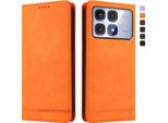 Custodia Per Xiaomi Redmi K70 Ultra, Retro Custodia Flip In Finto Cuoio Con Supporto E Slot Per Schede Arancione