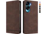 Custodia Per Honor 90 Lite, Flip Case In Finto Cuoio Retrò Con Supporto E Slot Per Carte Di Credito Marrone
