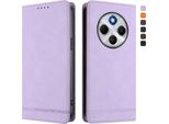 Custodia Per Xiaomi Poco M7 5G/C75 4G/Redmi 14C/14R/A4/A3 Pro, Retro Custodia In Finto Cuoio Flip Con Supporto E Slot Per Carte Purple