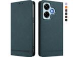 Custodia Per Xiaomi Redmi Note 13 4G, Retro Custodia Flip In Finto Cuoio Con Supporto E Slot Per Carte Verde