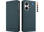 Custodia Per Xiaomi Redmi Note 13 Pro+, Custodia Retro In Finto Cuoio Con Supporto E Slot Per Schede Verde
